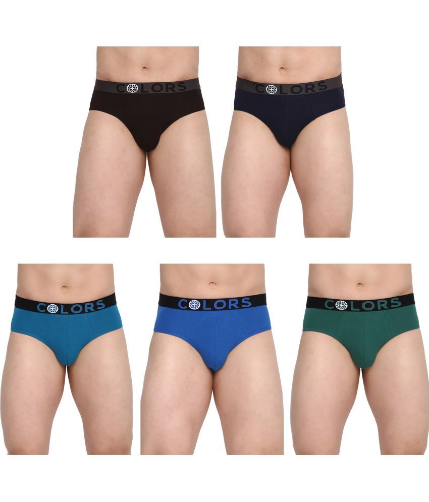     			COLORS by Rupa Frontline Multicolor Cotton Men's Briefs ( Pack of 5 )