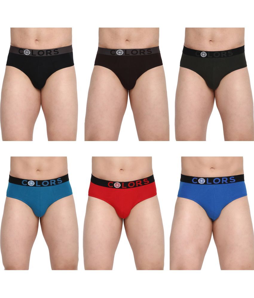     			COLORS by Rupa Frontline Multicolor Cotton Men's Briefs ( Pack of 6 )