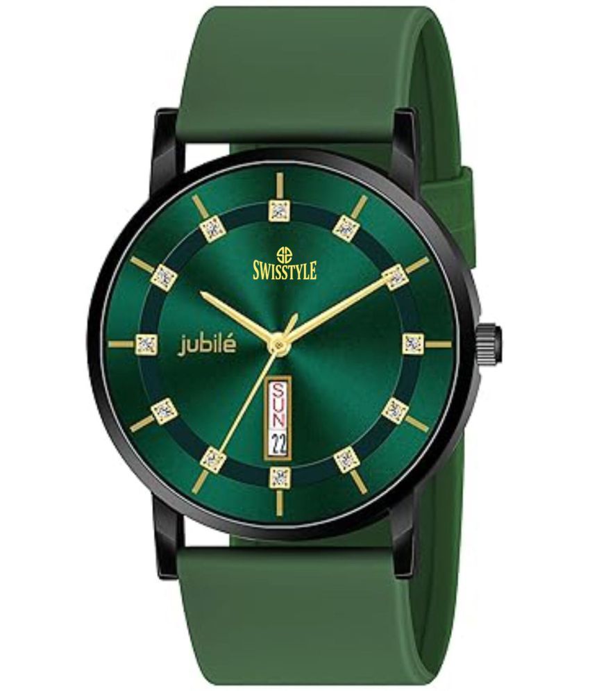     			Swisstyle Green Silicon Analog Men's Watch