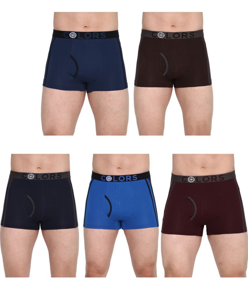     			COLORS by Rupa Frontline Multicolor Cotton Men's Trunks ( Pack of 5 )