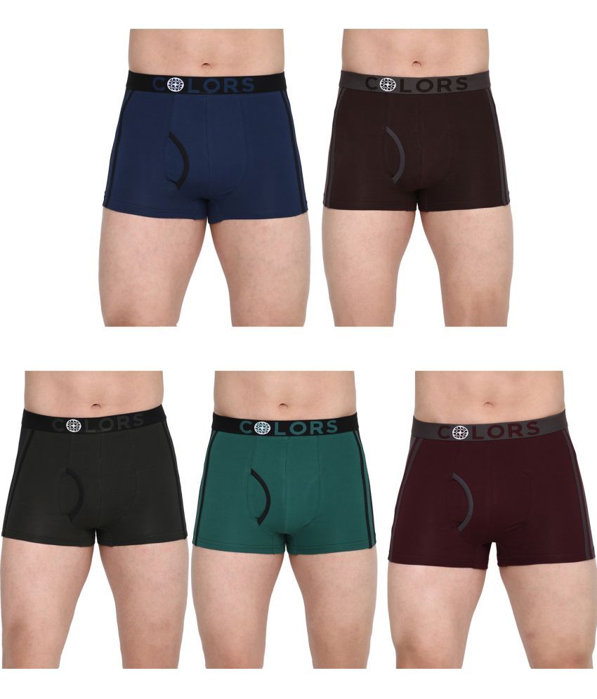     			COLORS by Rupa Frontline Multicolor Cotton Men's Trunks ( Pack of 5 )