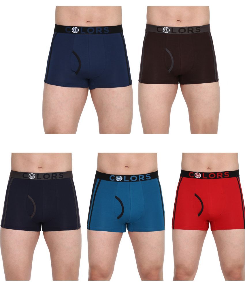     			COLORS by Rupa Frontline Multicolor Cotton Men's Trunks ( Pack of 5 )