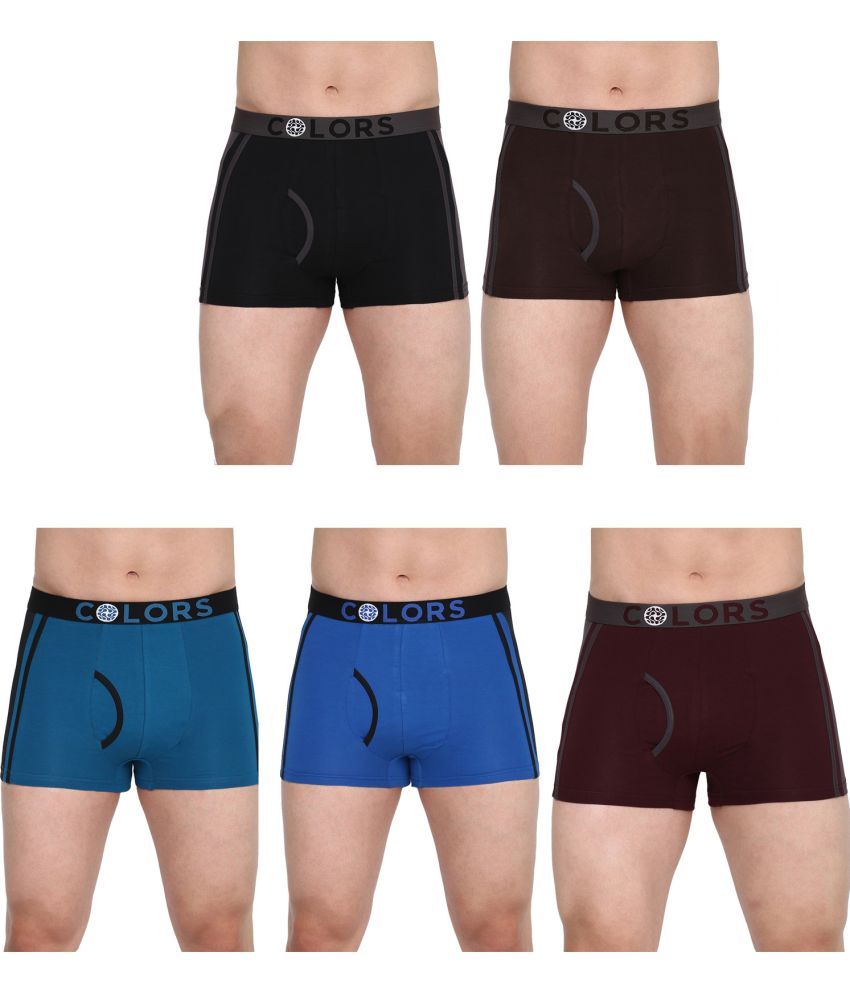     			COLORS by Rupa Frontline Multicolor Cotton Men's Trunks ( Pack of 5 )