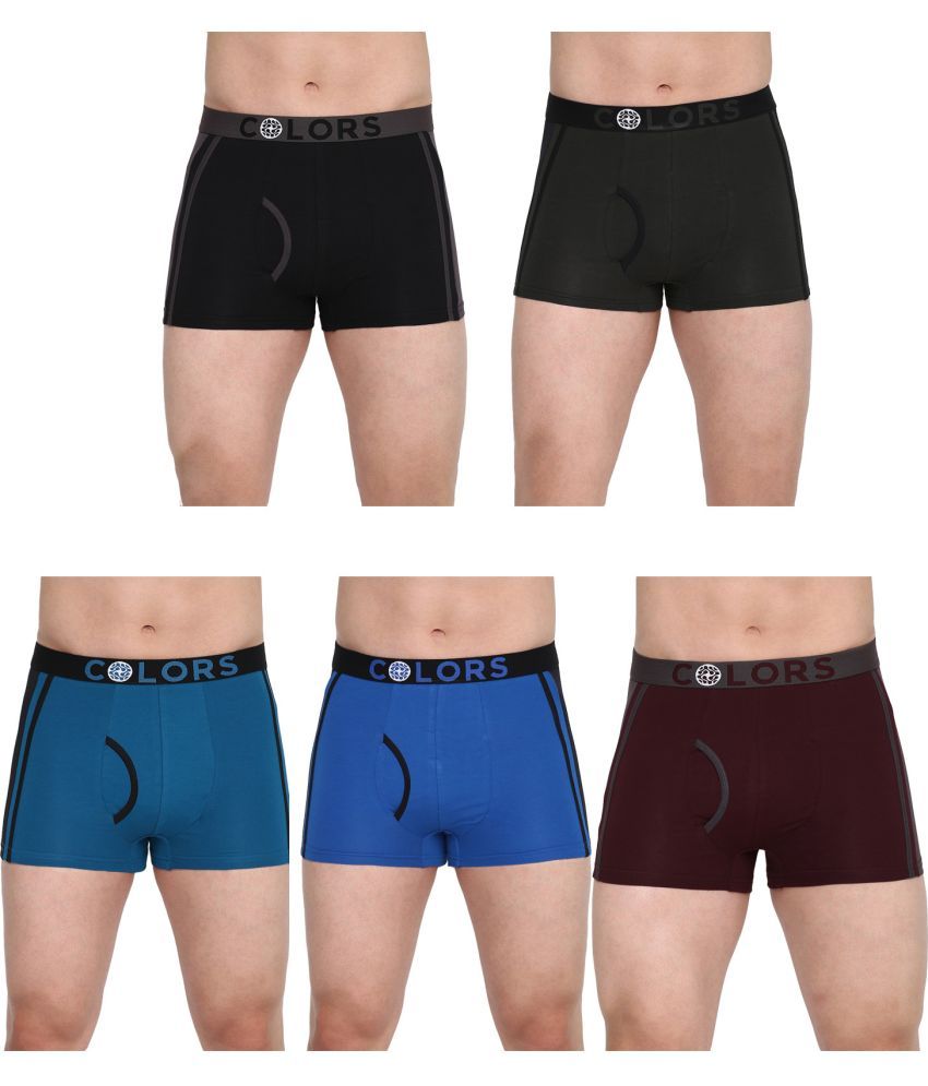     			COLORS by Rupa Frontline Multicolor Cotton Men's Trunks ( Pack of 5 )