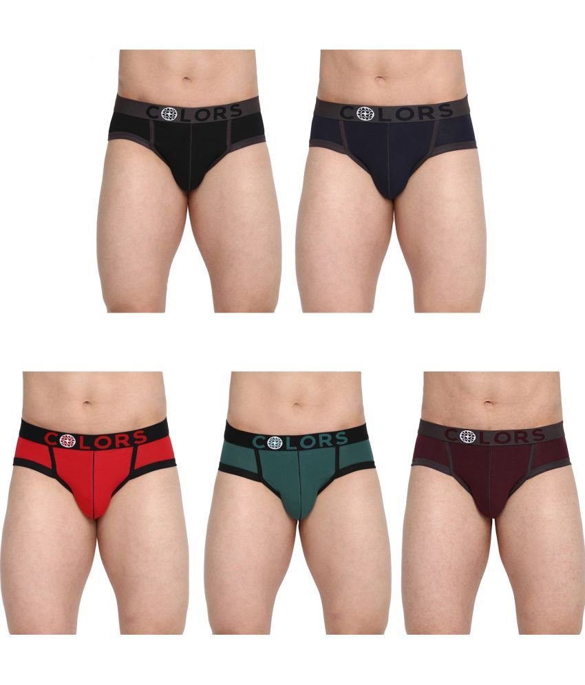     			COLORS by Rupa Frontline Multicolor Cotton Men's Briefs ( Pack of 5 )