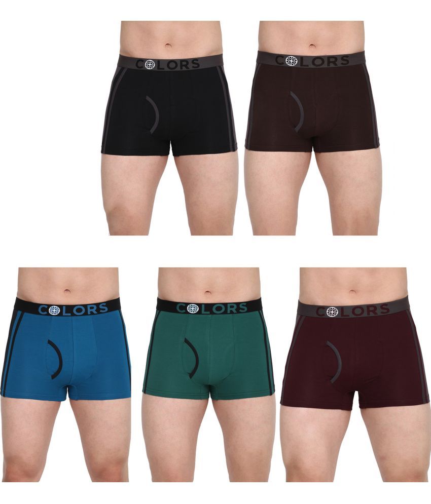     			COLORS by Rupa Frontline Multicolor Cotton Men's Trunks ( Pack of 5 )