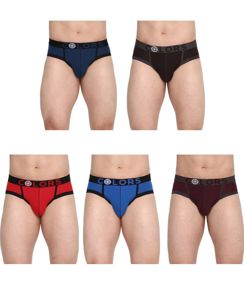     			COLORS by Rupa Frontline Multicolor Cotton Men's Briefs ( Pack of 5 )