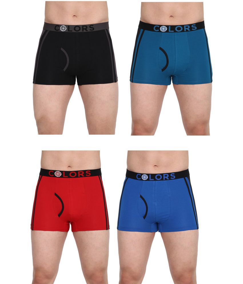     			COLORS by Rupa Frontline Multicolor Cotton Men's Trunks ( Pack of 4 )