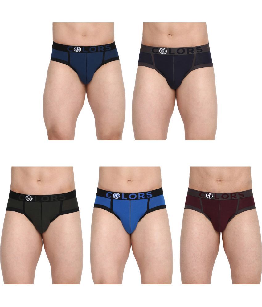     			COLORS by Rupa Frontline Multicolor Cotton Men's Briefs ( Pack of 5 )