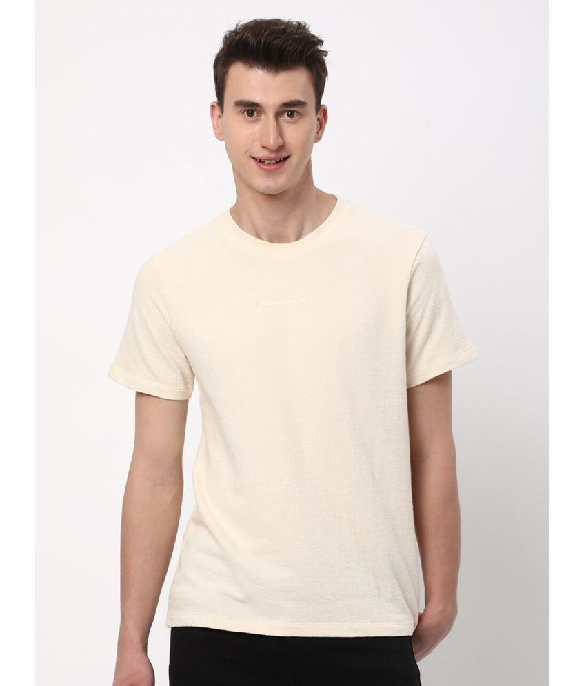     			PPTHEFASHIONHUB Cotton Oversized Fit Printed Half Sleeves Men's T-Shirt - Beige ( Pack of 1 )
