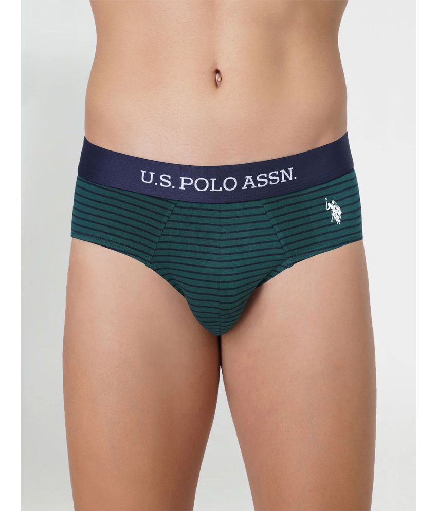     			U.S. Polo Assn. Green Cotton Men's Briefs ( Pack of 1 )