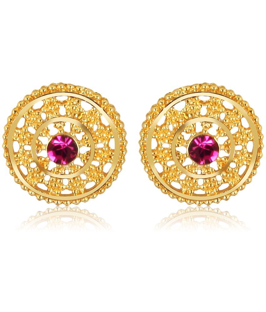     			Vighnaharta Golden Stud Earrings ( Pack of 1 )