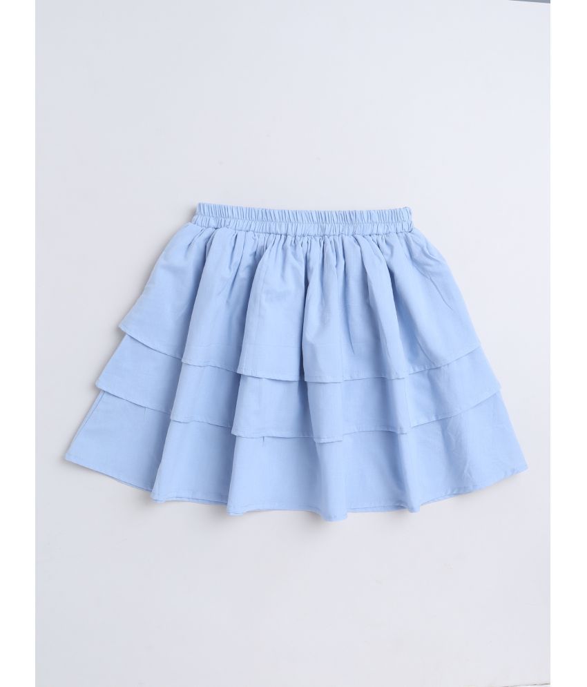     			Aww Hunnie - Blue Cotton Girls Straight Skirt ( Pack of 1 )