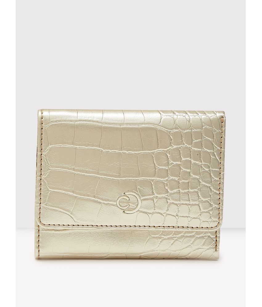     			Caprese Faux Leather Gold Women's Regular Wallet ( Pack of 1 )