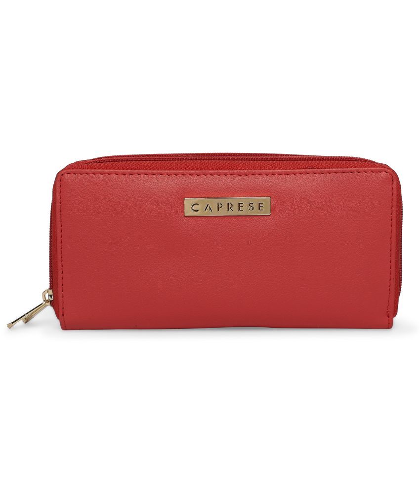     			Caprese Faux Leather Red Women's Regular Wallet ( Pack of 1 )