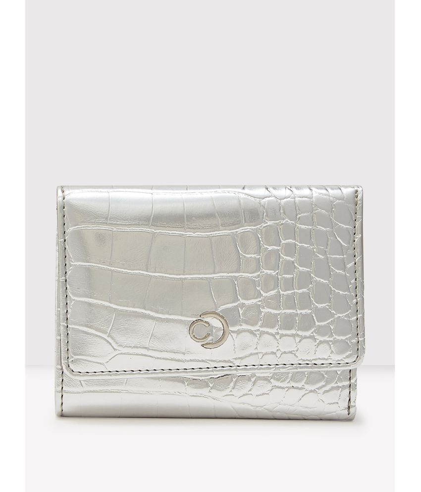     			Caprese Faux Leather Silver Women's Regular Wallet ( Pack of 1 )