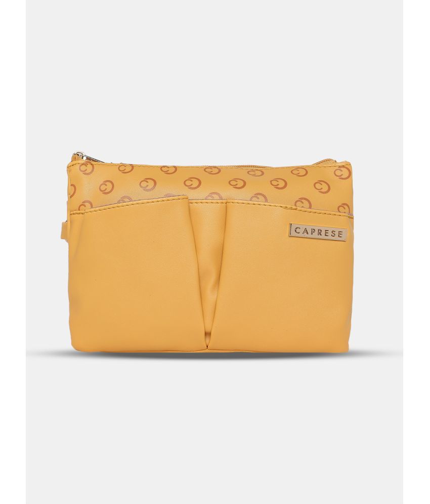     			Caprese Sling Bag Faux Leather Set of 1 ( Yellow )