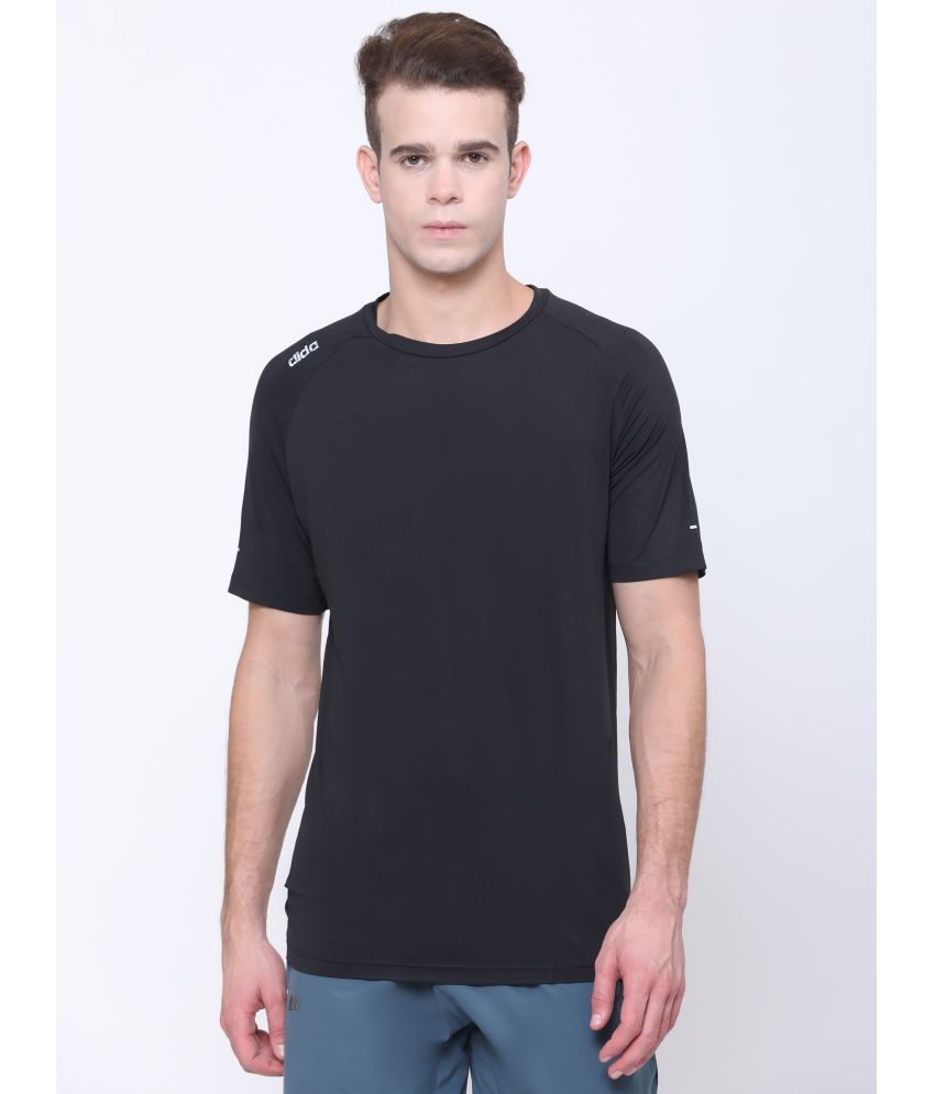     			Dida Sportswear Black Polyester Regular Fit Men's Sports T-Shirt ( Pack of 1 )