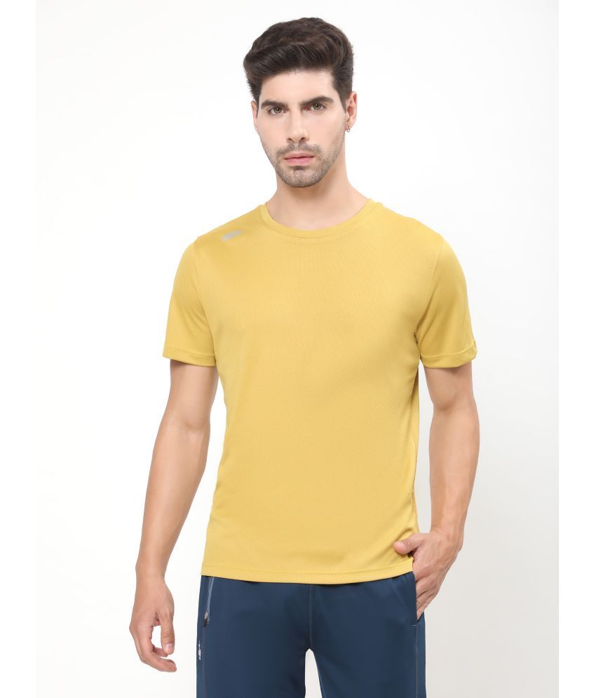     			Dida Sportswear Yellow Polyester Regular Fit Men's Sports T-Shirt ( Pack of 1 )