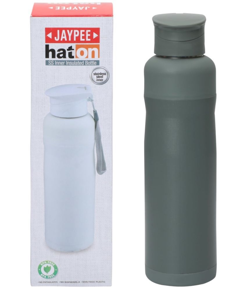     			Jaypee Dark Green Stainless Steel School Water Bottle 650 mL ( Set of 1 )