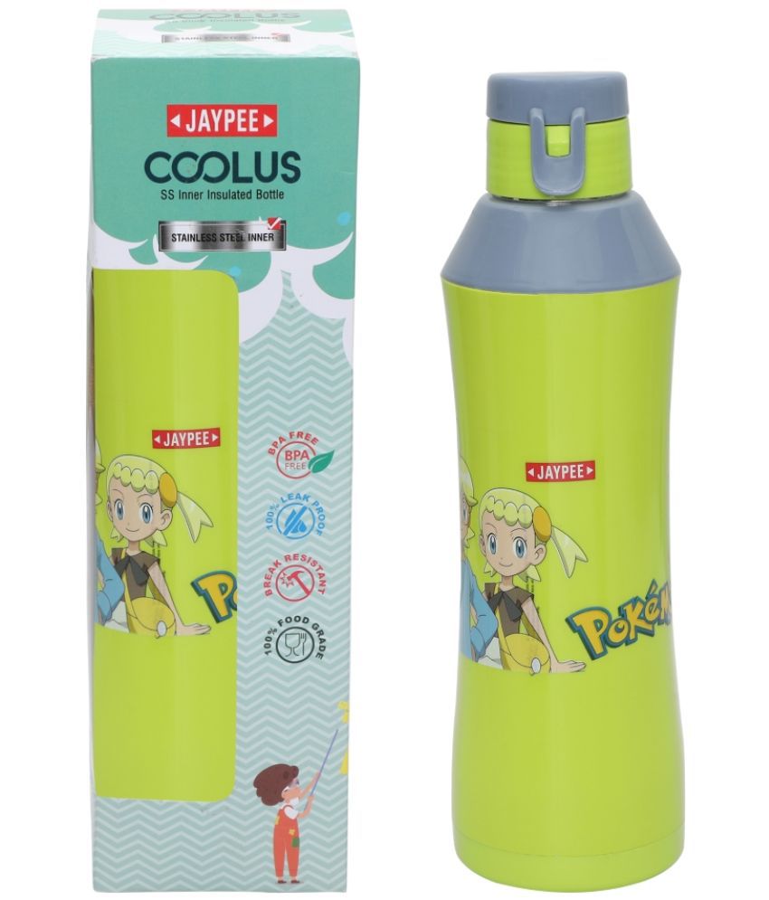     			Jaypee Parrot Green Stainless Steel School Water Bottle 650 mL ( Set of 1 )