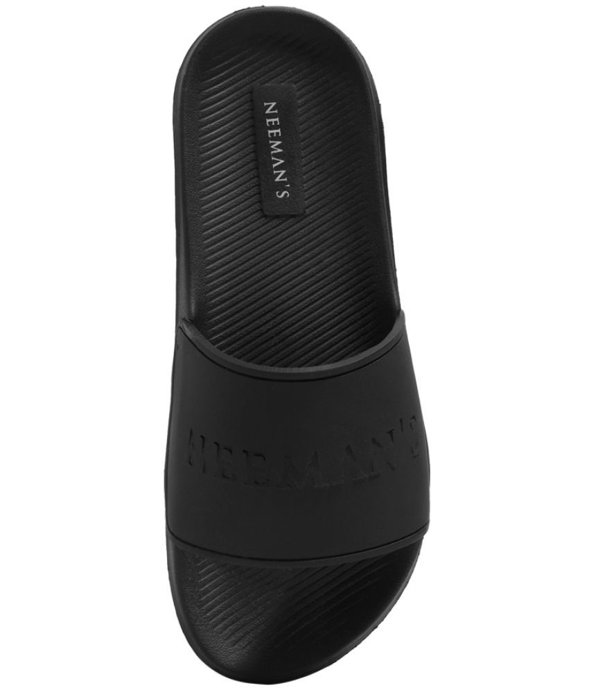     			Neeman's Black Men's Slide Flip Flop