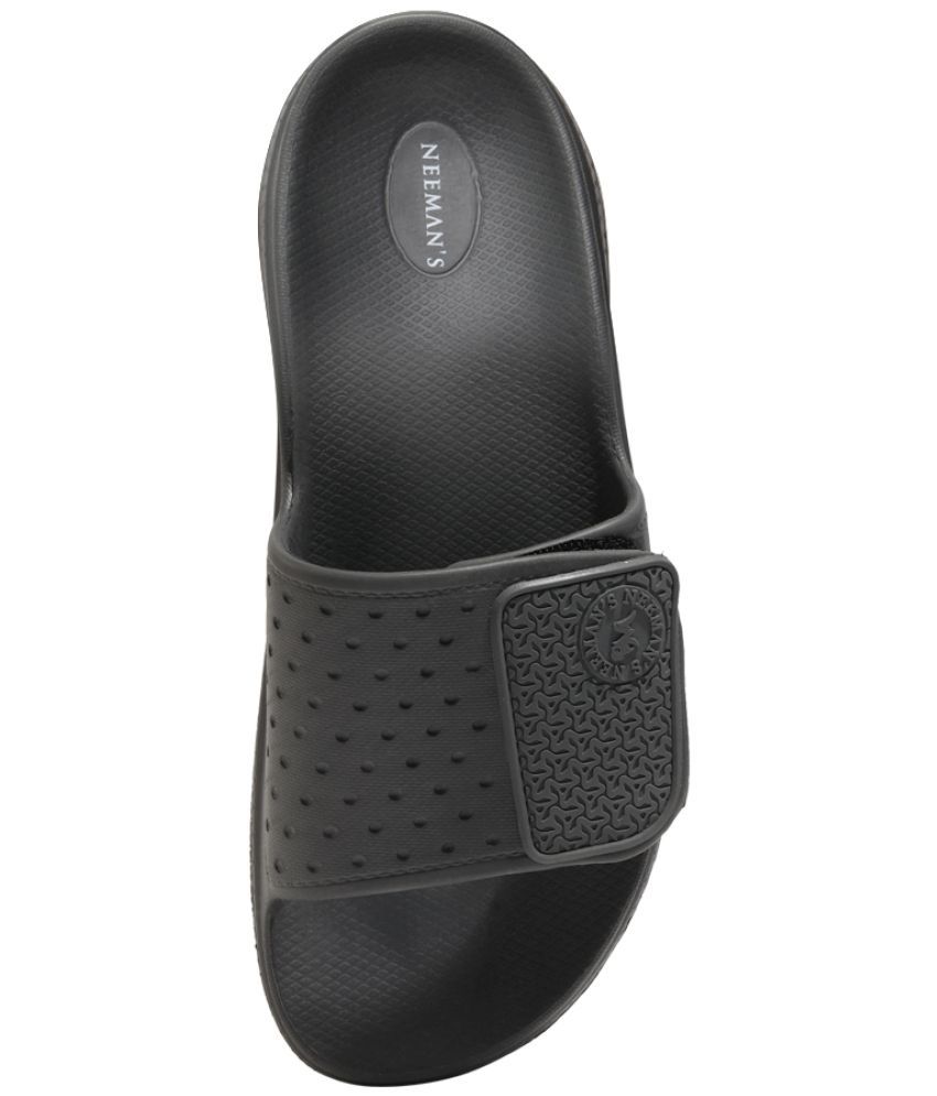     			Neeman's Dark Grey Men's Slide Flip Flop