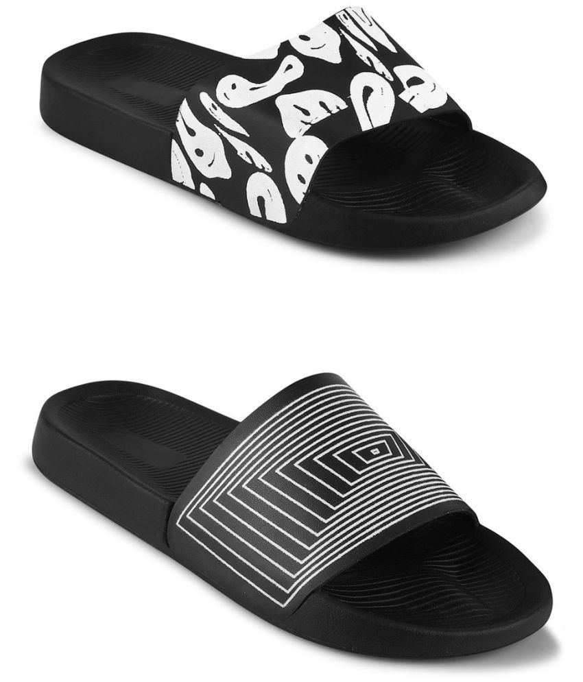     			PERY PAO Black Men's Slide Flip Flop