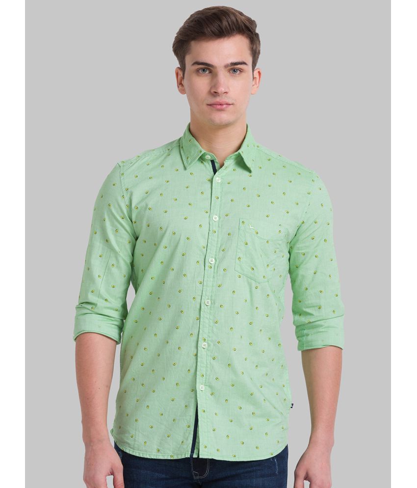     			Parx 100% Cotton Slim Fit Printed Full Sleeves Men's Casual Shirt - Green ( Pack of 1 )