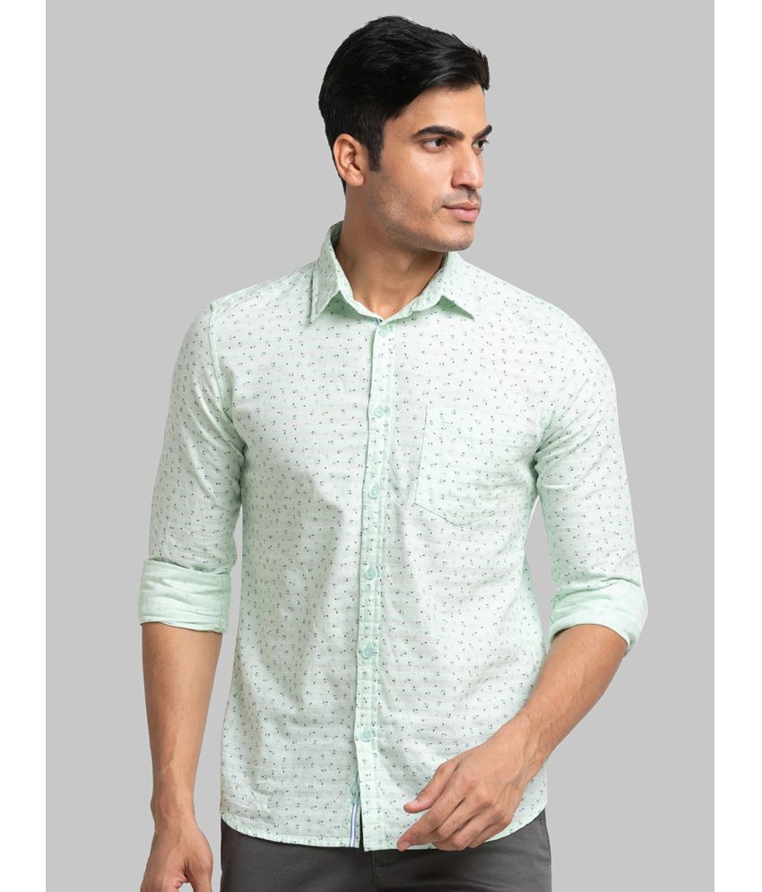     			Parx 100% Cotton Slim Fit Printed Full Sleeves Men's Casual Shirt - Green ( Pack of 1 )