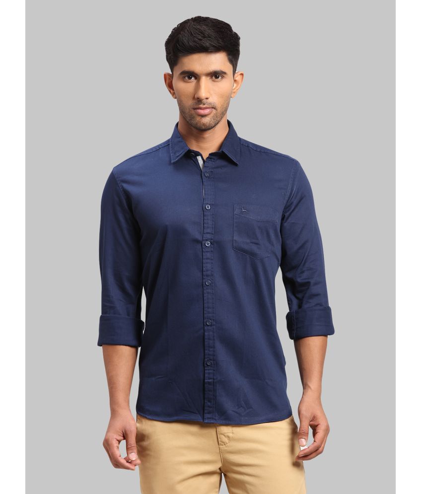     			Parx 100% Cotton Slim Fit Solids Full Sleeves Men's Casual Shirt - Blue ( Pack of 1 )