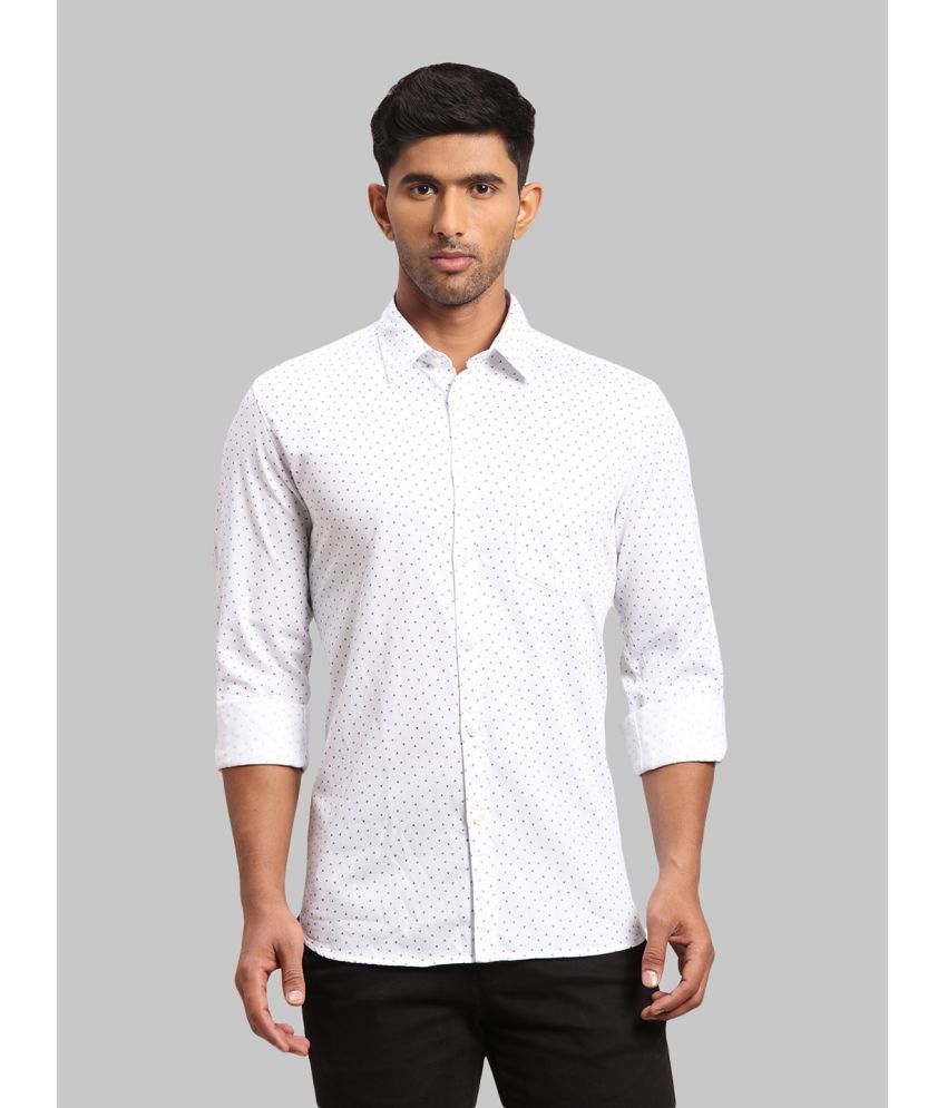     			Parx 100% Cotton Slim Fit Printed Full Sleeves Men's Casual Shirt - White ( Pack of 1 )