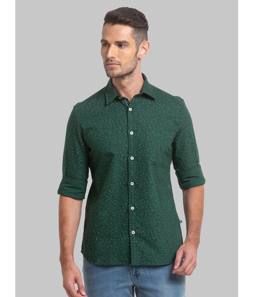     			Parx 100% Cotton Slim Fit Printed Full Sleeves Men's Casual Shirt - Green ( Pack of 1 )