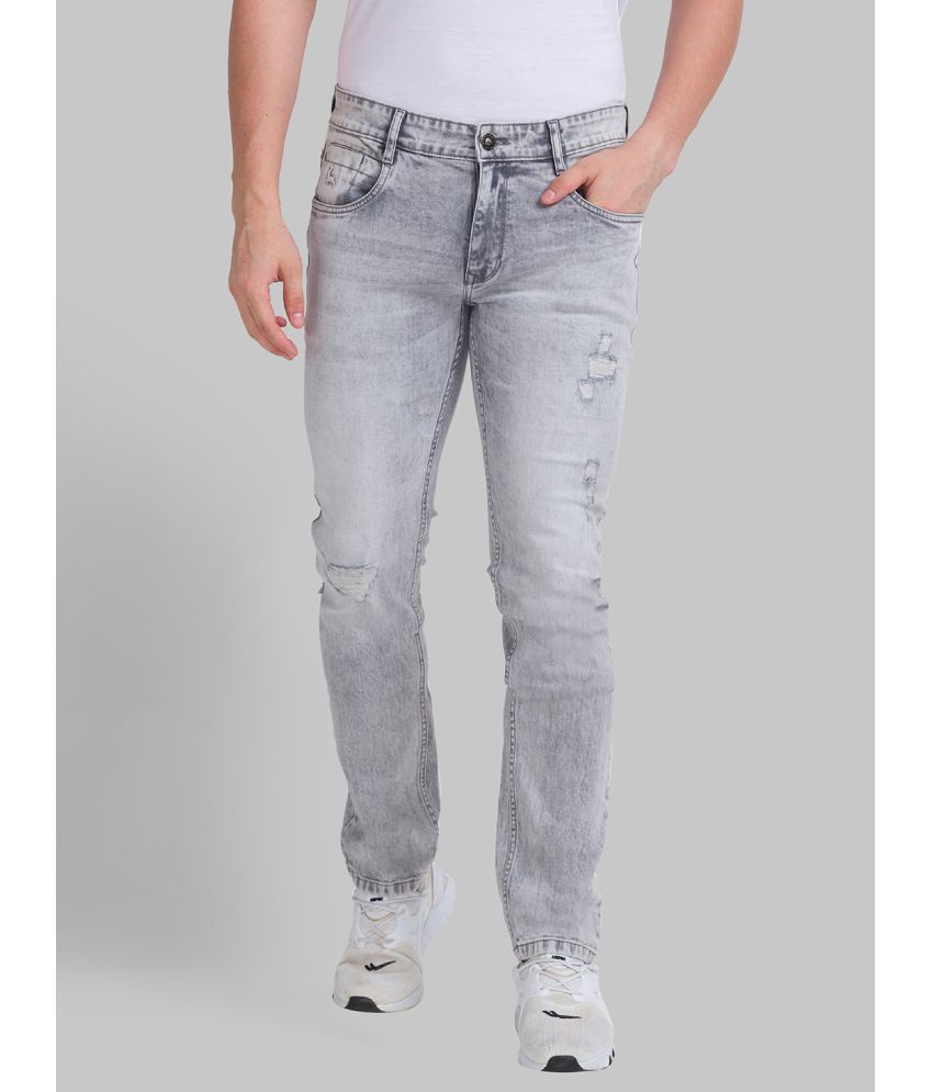     			Parx Slim Fit Distressed Men's Jeans - Grey ( Pack of 1 )