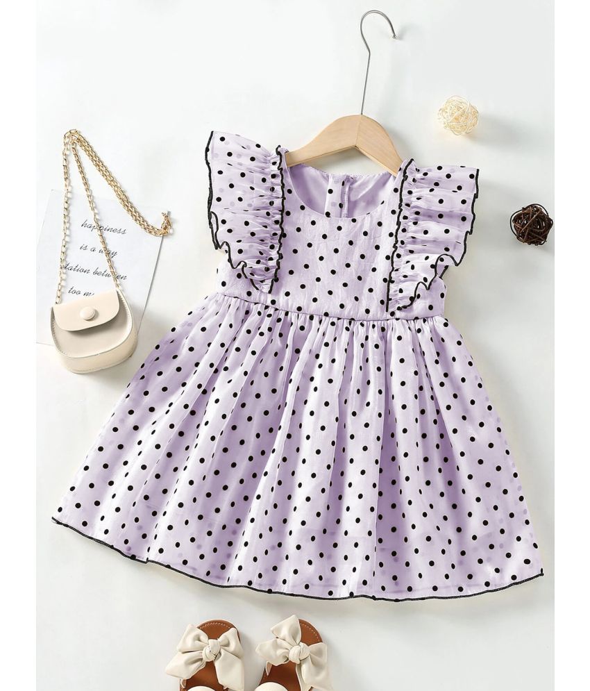     			TIOR Lavender Tissue Girls Frock ( Pack of 1 )