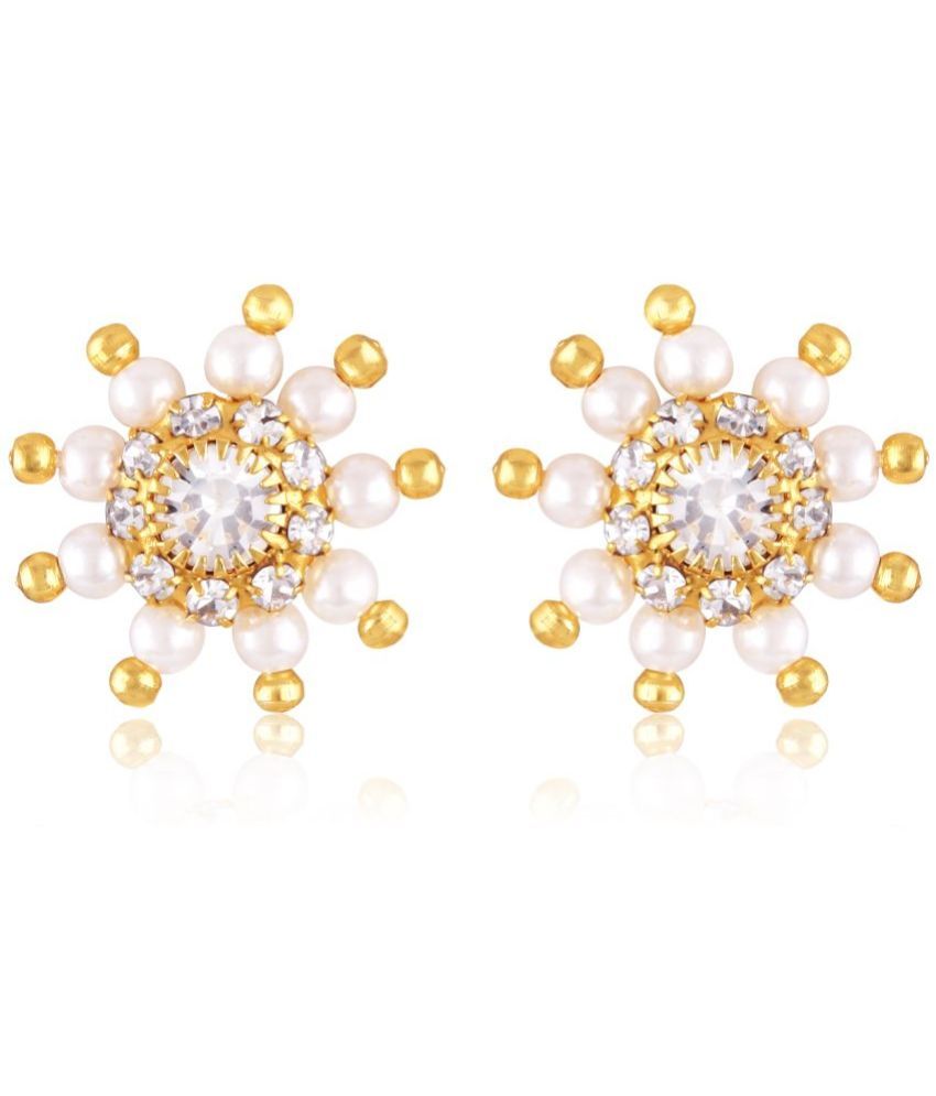     			VIVASTRI White Stud Earrings ( Pack of 1 )