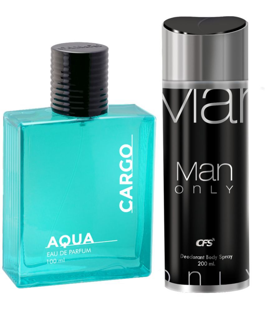     			CFS Cargo Aqua EDP Long Lasting Perfume & Man Only Black Deodorant Body Spray