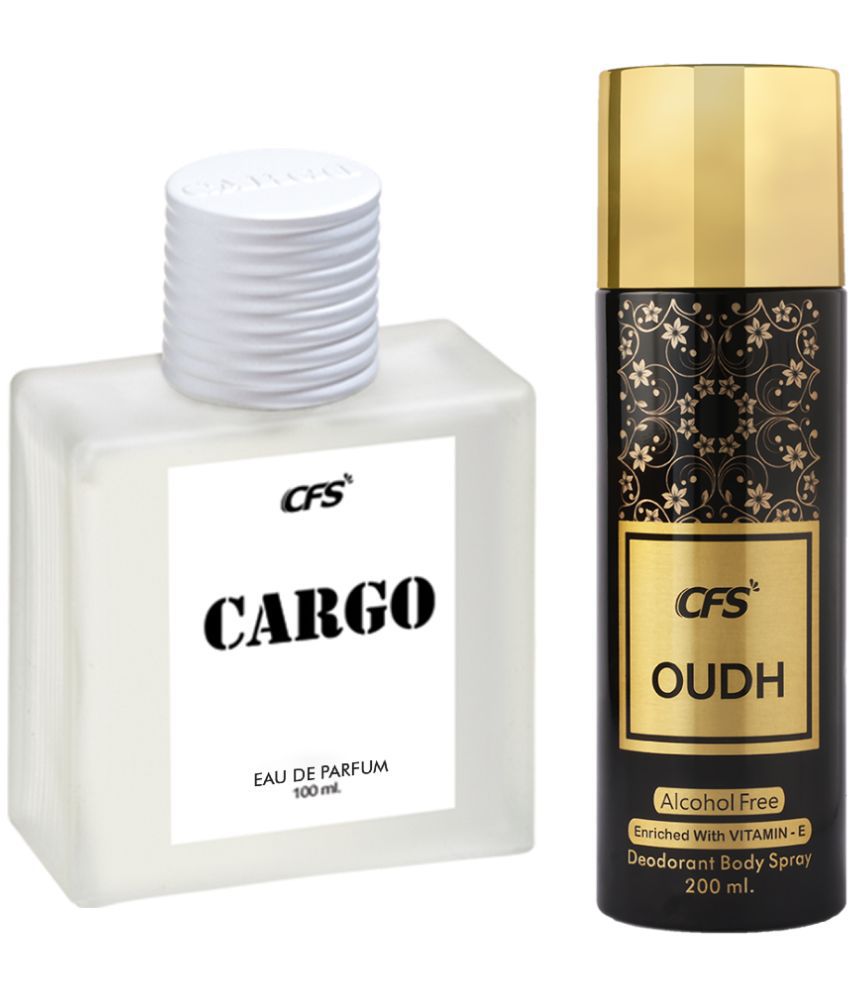     			CFS Cargo White EDP Long Lasting Perfume & Oudh Black Deodorant Body Spray