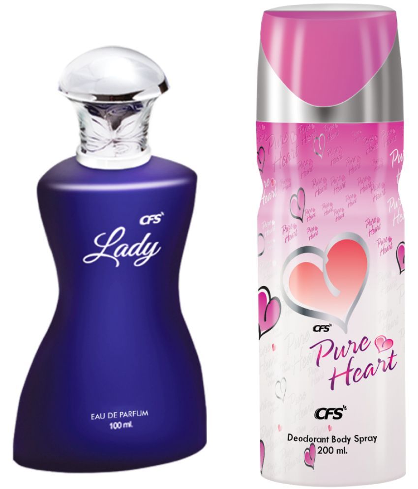     			CFS Lady EDP Long Lasting Perfume & Pure Heart Pink Deodorant Body Spray