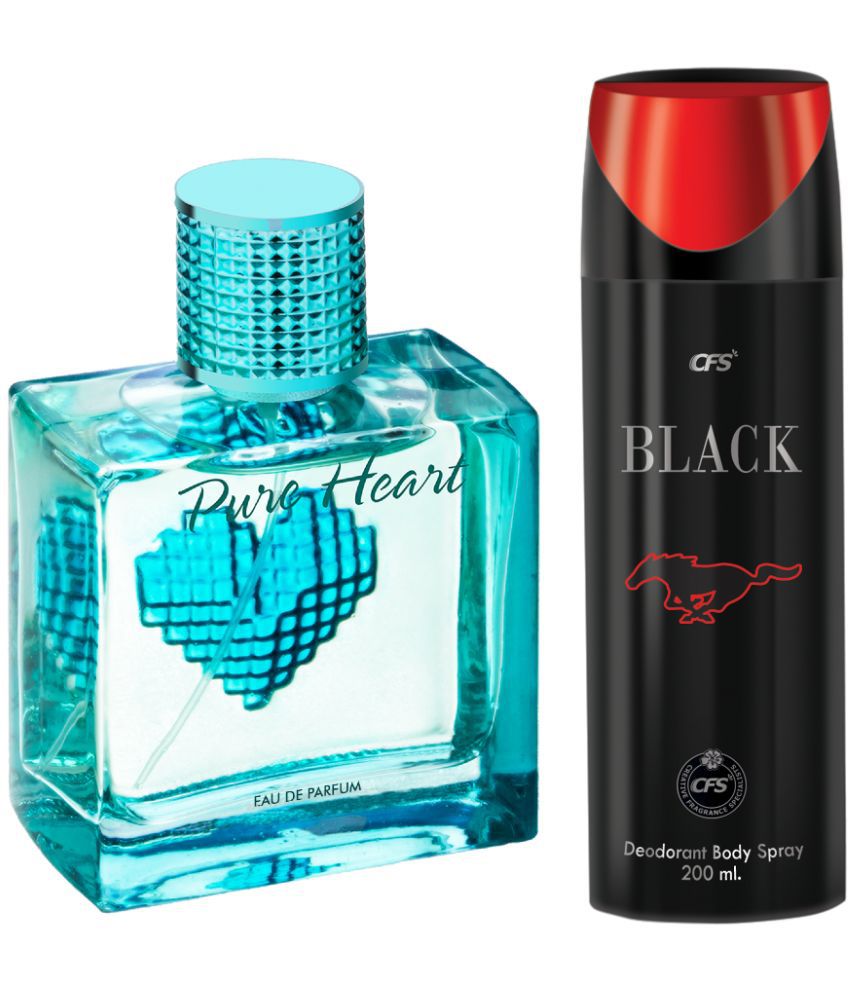     			CFS Pure Heart Blue EDP Long Lasting Perfume & Black Deodorant Body Spray