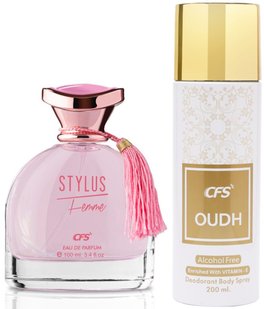     			CFS Stylus Pink EDP Long Lasting Perfume & Oudh White Deodorant Body Spray