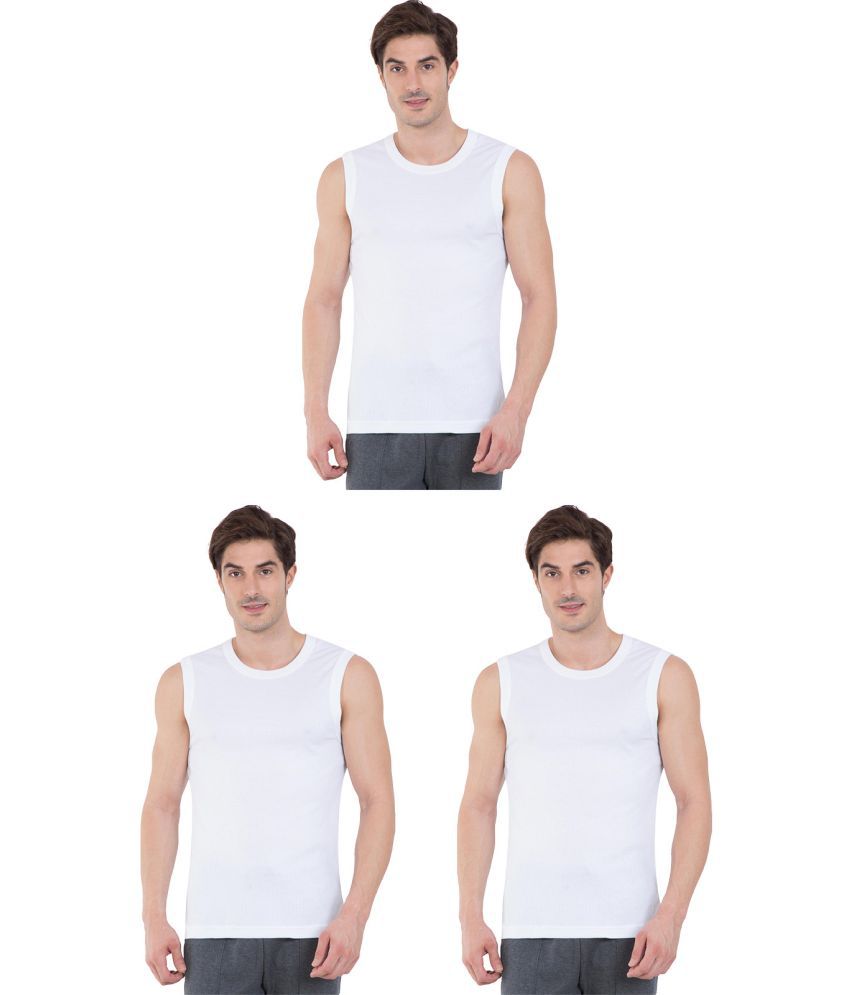     			COLORS by Rupa Frontline White Cotton Men's Vest ( Pack of 3 )