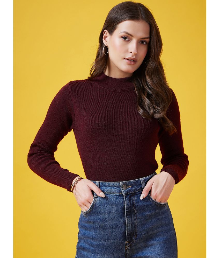     			Clapton Woollen Round Neck Women's Skivvy - Maroon ( Single )