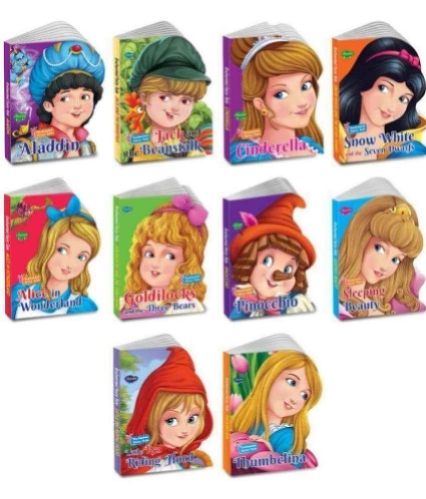     			Fascinating  Enumerated Enchanted Fairy Tales | Set of 10 fairy tale boar book | Cut out die cut Shape Story books
