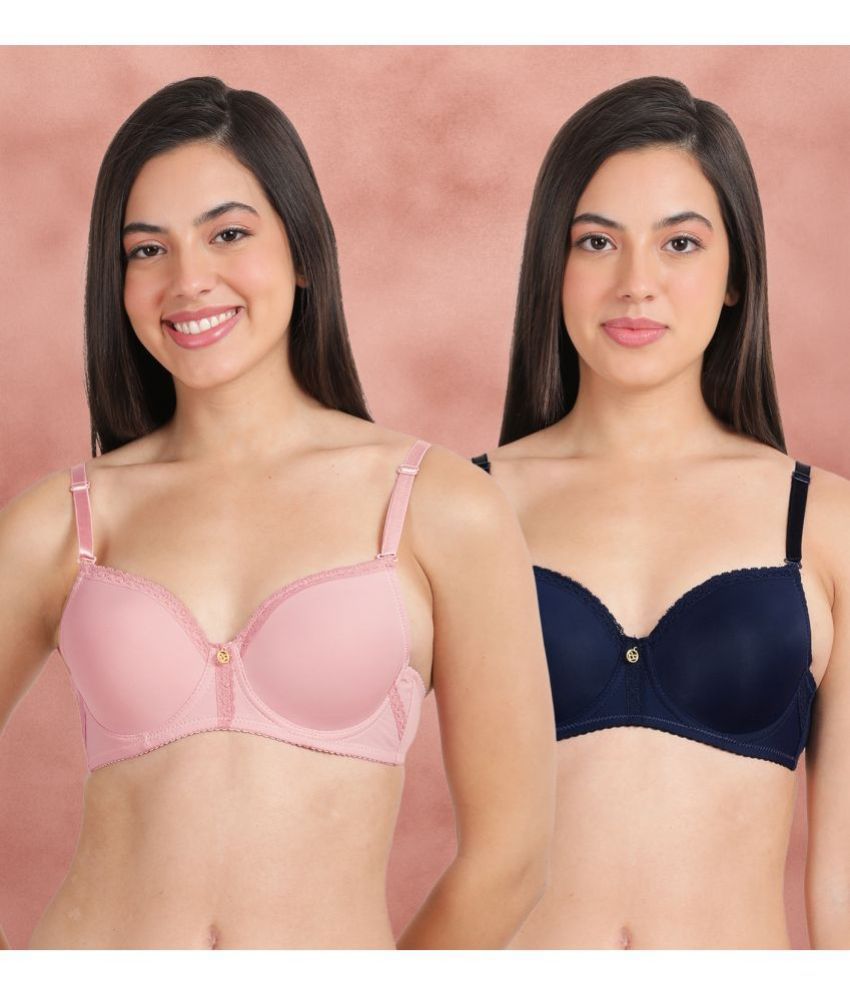     			Susie Pack of 2 Nylon Women's T-Shirt Bra ( Multicolor ) susi-c2b-1446