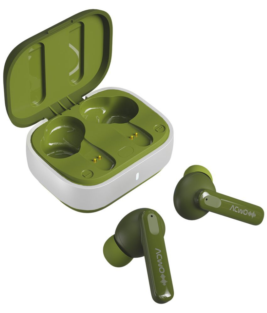     			ACwO Decibel BluetoothTWS,60Hrs Playtime,13mm Drivers, Noise Cancellation, Quick Charging(Meadow Green)