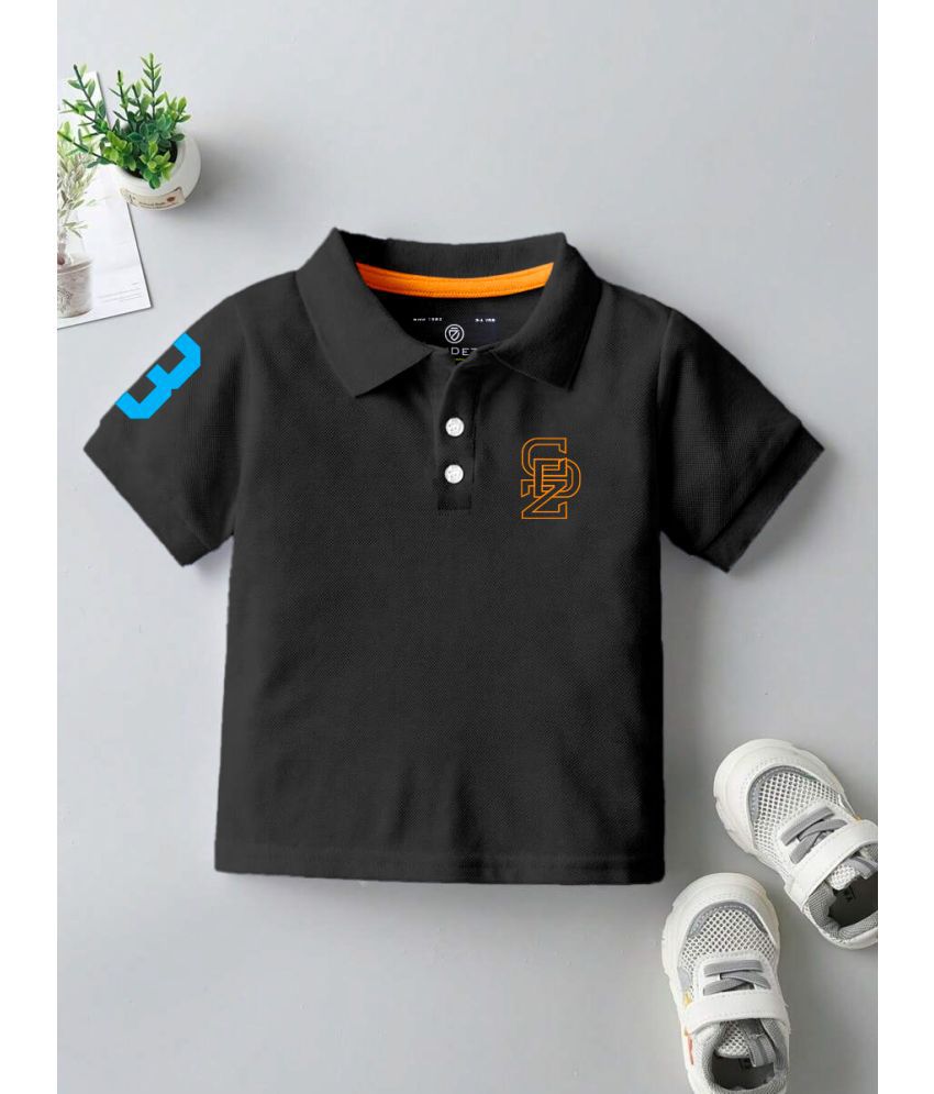     			CODEZ Black Cotton Blend Boy's Polo T-Shirt ( Pack of 1 )