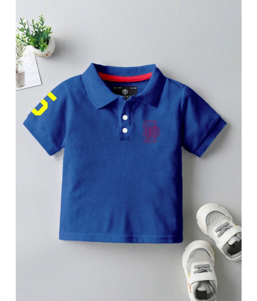     			CODEZ Pack of 1 Boys Cotton Blend Polo T-Shirt ( Royal Blue )