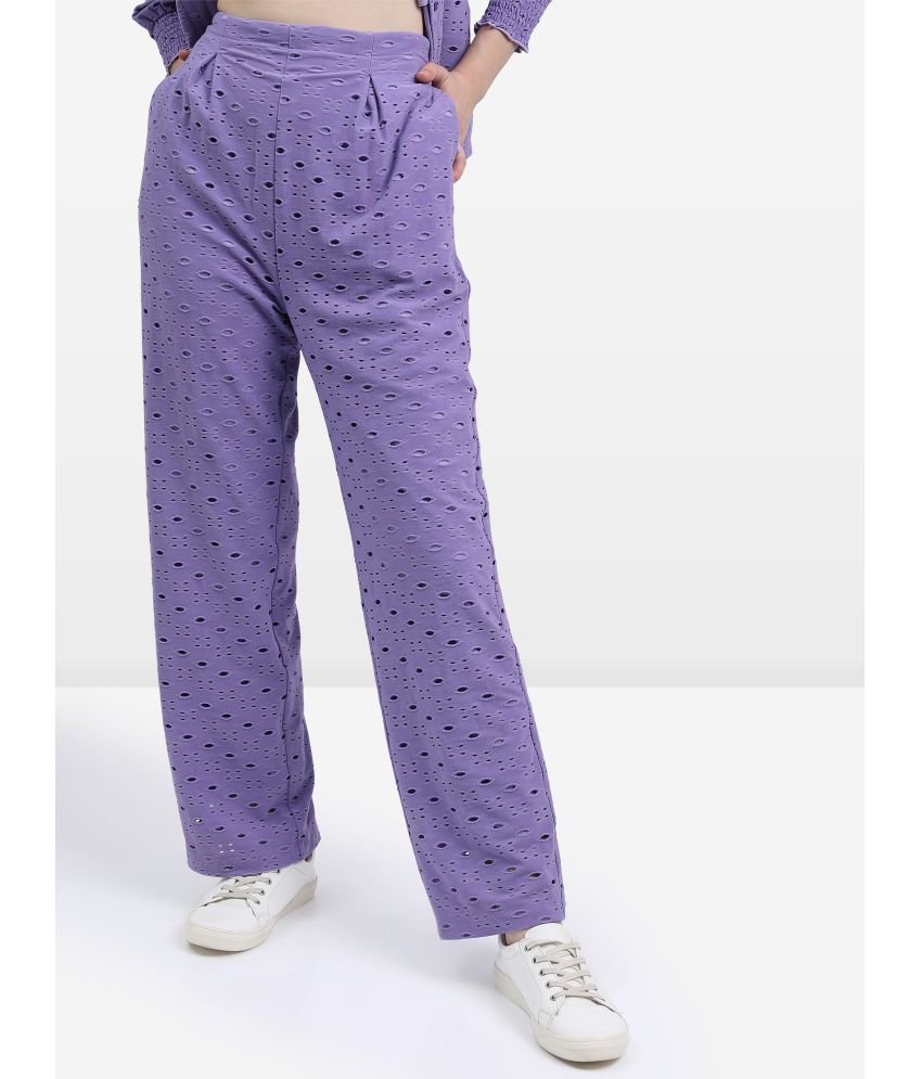     			Ketch Lavender Polyester Regular Women's Casual Pants ( Pack of 1 )