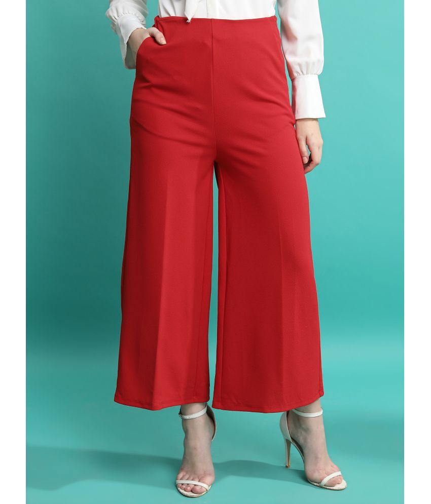     			Ketch Red Polyester Regular Women's Casual Pants ( Pack of 1 )